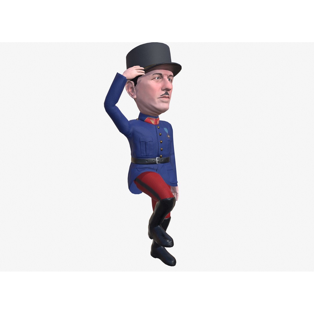 Politicians 3D Model – Low Poly Rigged Caricatures, FBX - View 18