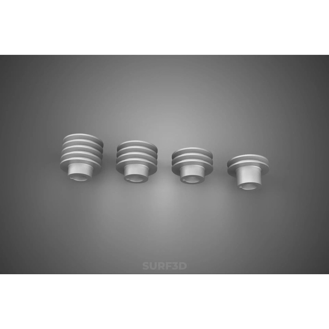 Various Groove Pulley Sheave 3D Model – Multi-Track V-Belt Drive Gear - View 12