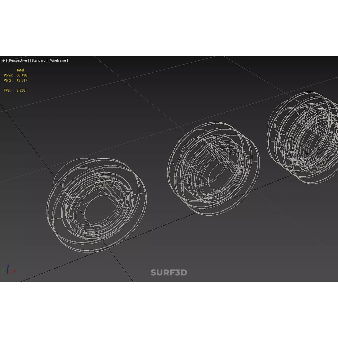 Various Groove Pulley Sheave 3D Model – Multi-Track V-Belt Drive Gear - View 36