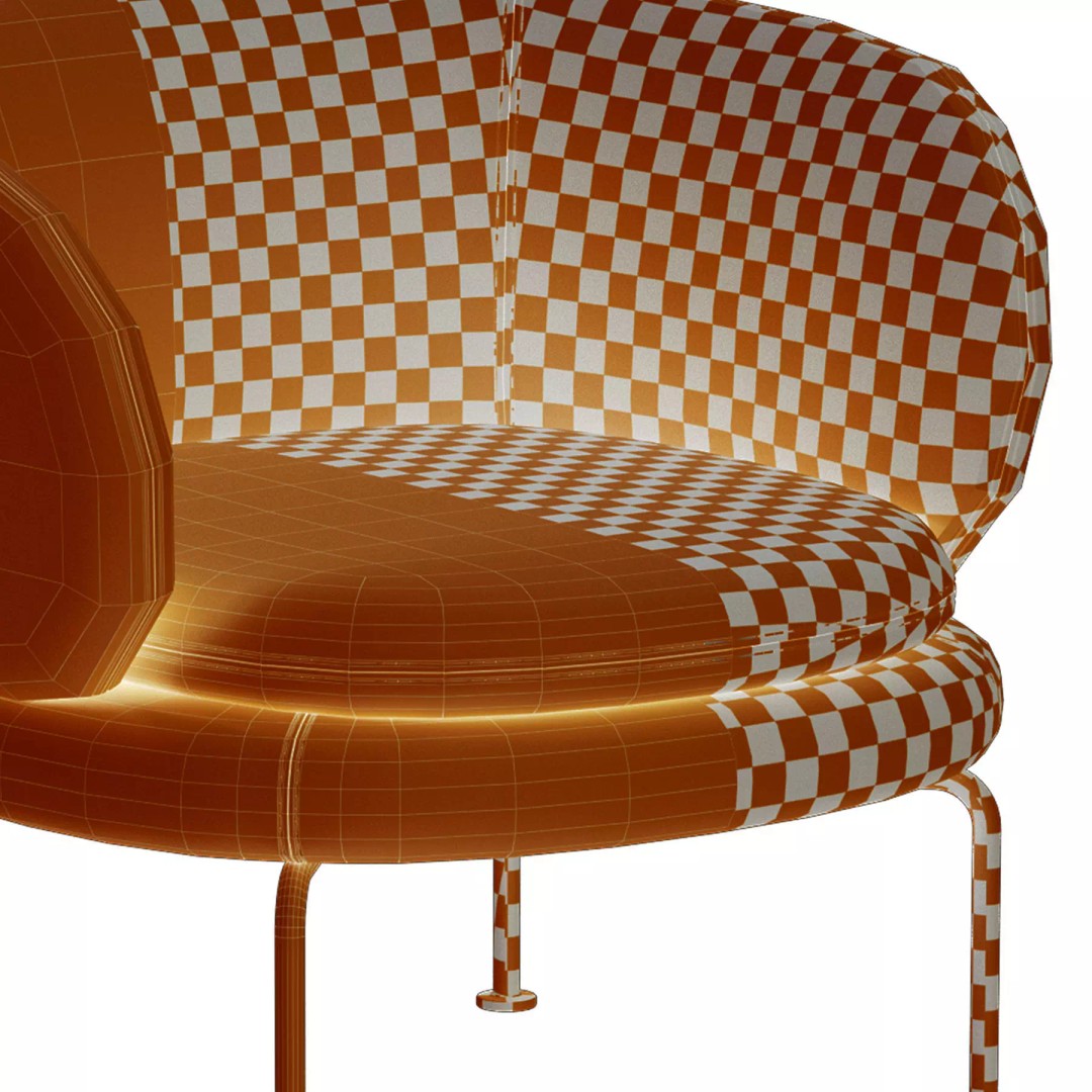 Soava Armchair 3D Model – High Poly PBR Asset, FBX, OBJ - View 10