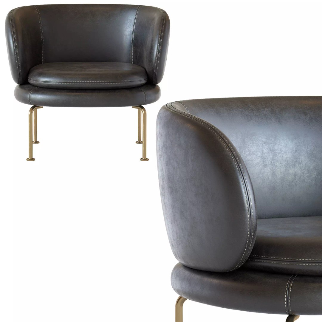 Soava Armchair 3D Model – High Poly PBR Asset, FBX, OBJ - View 13