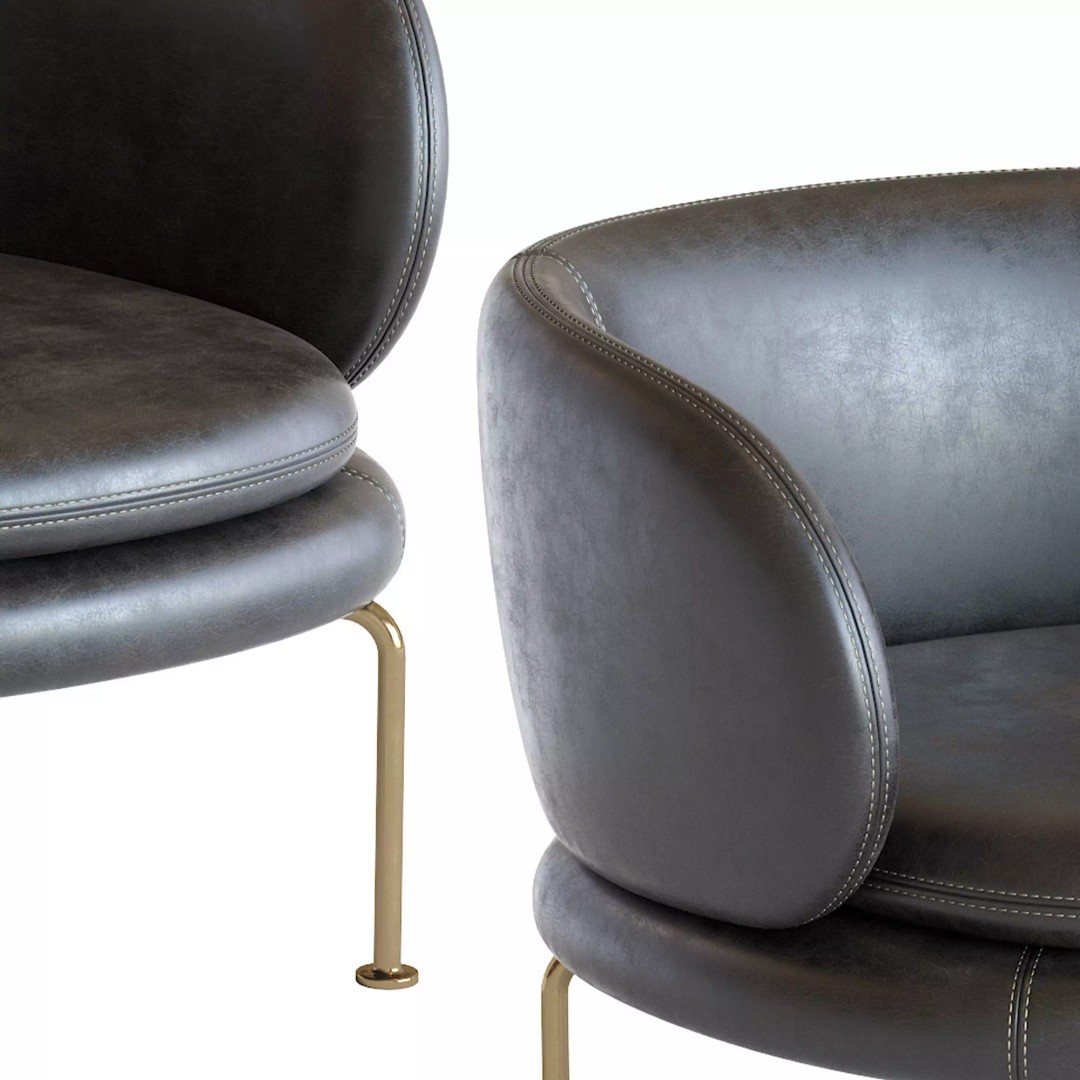 Soava Armchair 3D Model – High Poly PBR Asset, FBX, OBJ - View 14