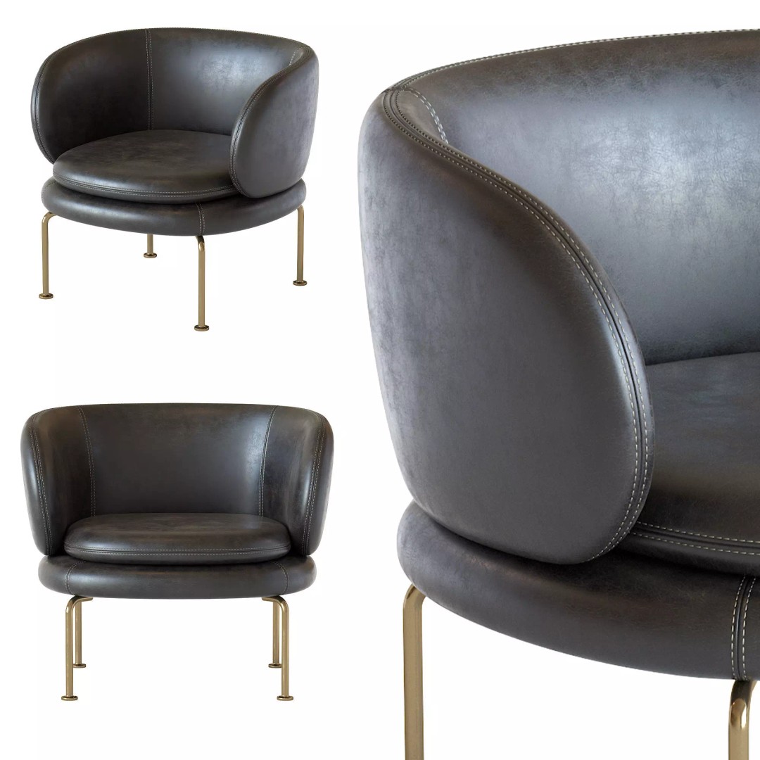 Soava Armchair 3D Model – High Poly PBR Asset, FBX, OBJ - View 15