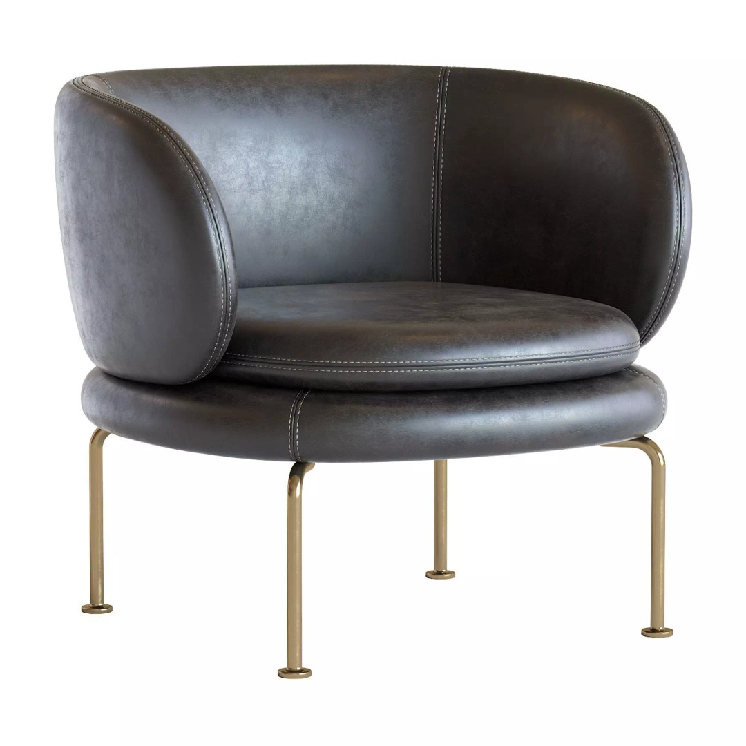 Soava Armchair 3D Model – High Poly PBR Asset, FBX, OBJ - View 2