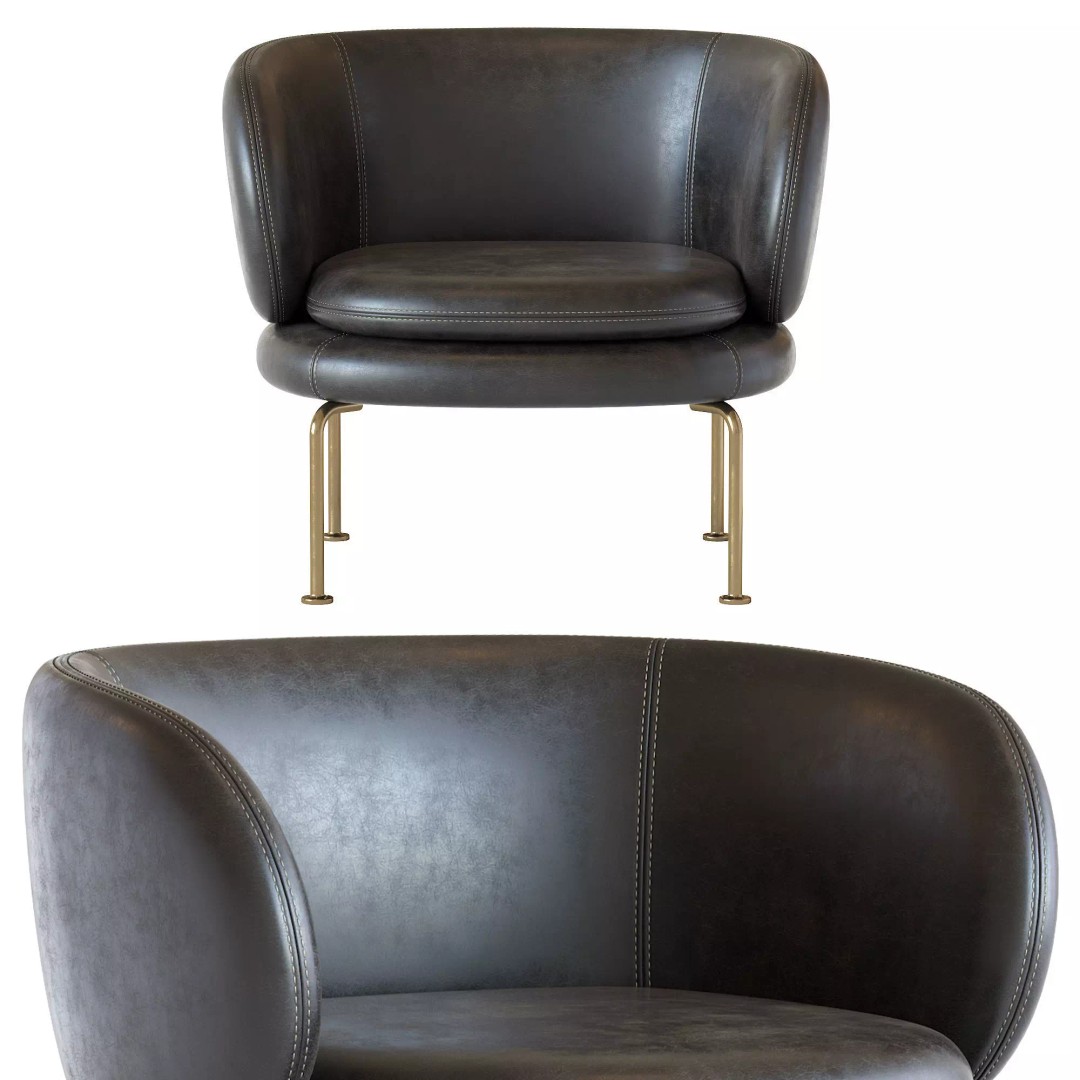 Soava Armchair 3D Model – High Poly PBR Asset, FBX, OBJ - View 21