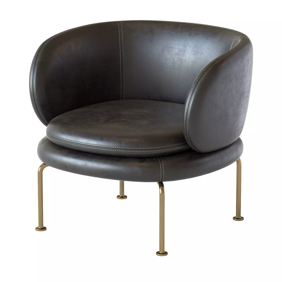 Soava Armchair 3D Model – High Poly PBR Asset, FBX, OBJ - View 3
