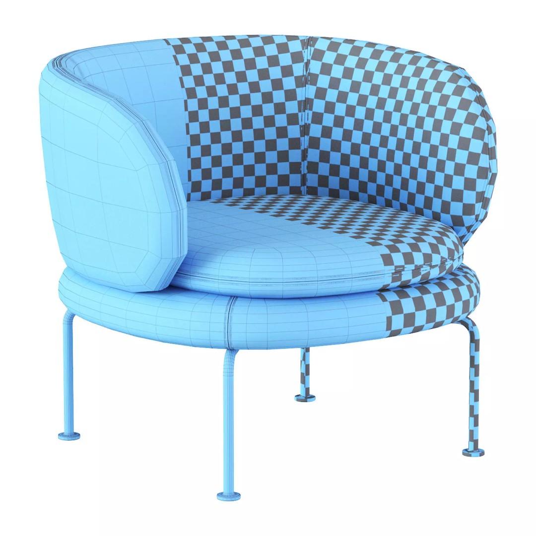 Soava Armchair 3D Model – High Poly PBR Asset, FBX, OBJ - View 7