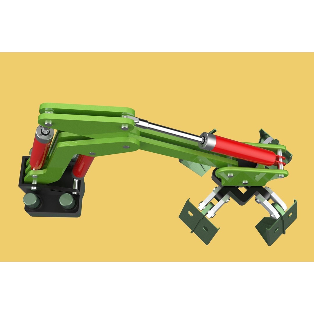 Hydraulic Wood Log Loader 3D Model – Crane Attachment, PBR, FBX - View 5