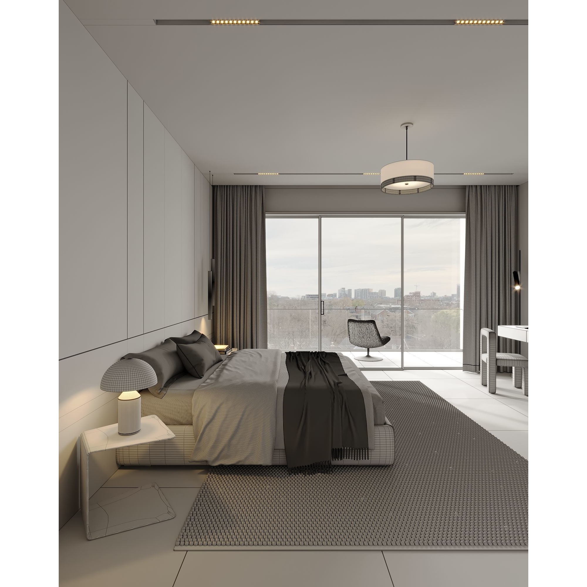 AR-22045 Case Study - Bedroom 3D Scene 3D Model - View 11