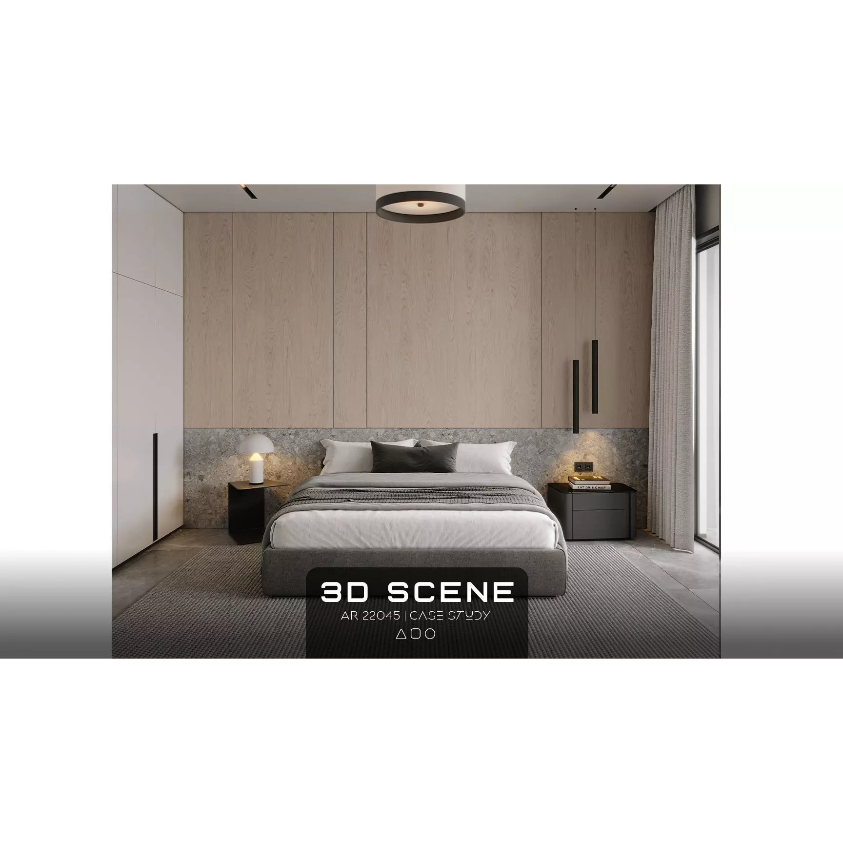 AR-22045 Case Study - Bedroom 3D Scene 3D Model - View 2