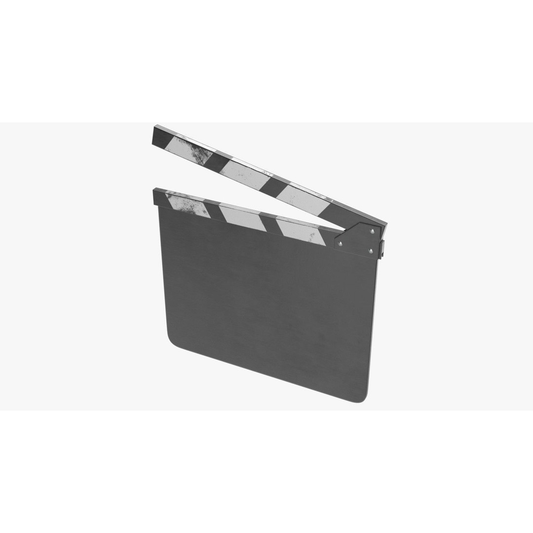 Clapperboard 3D Model – Textured, PBR, Game Ready, FBX/OBJ - View 4