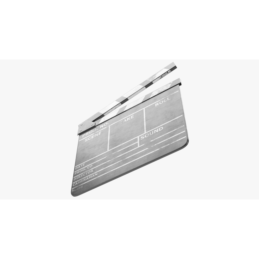 Clapperboard 3D Model – Textured, PBR, Game Ready, FBX/OBJ - View 5