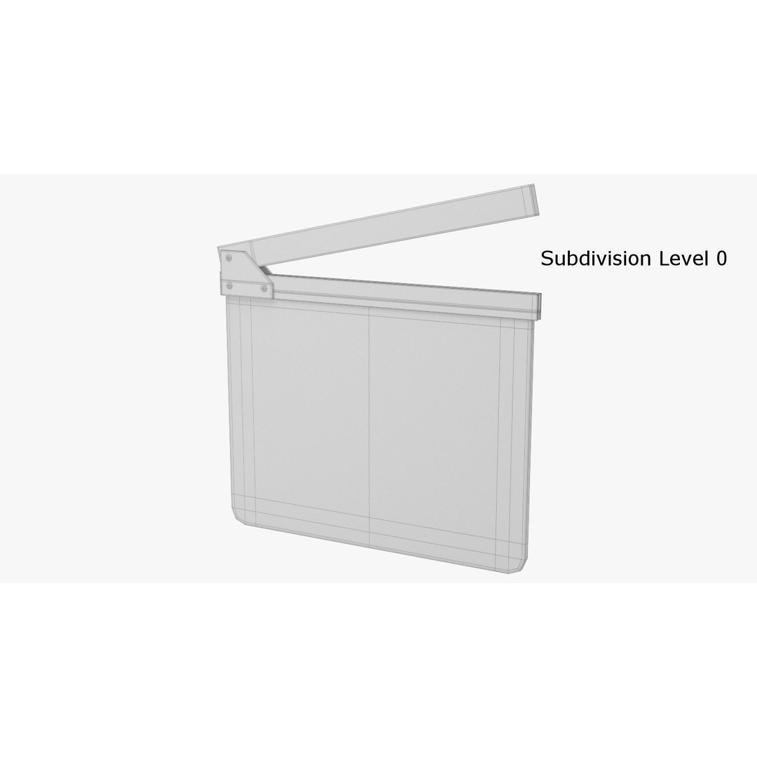 Clapperboard 3D Model – Textured, PBR, Game Ready, FBX/OBJ - View 7