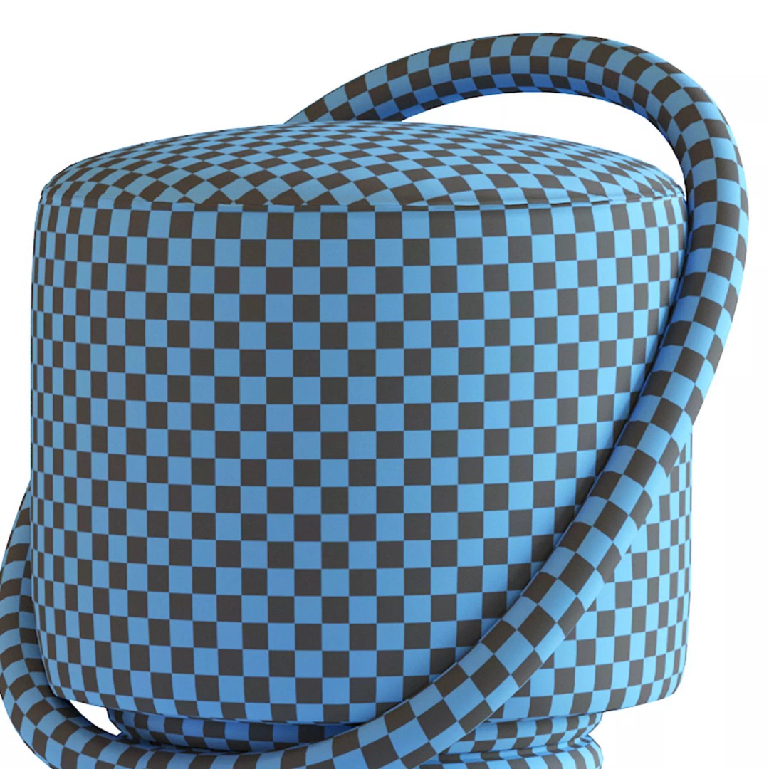 Porada Smile 3D Model – Modern Pouf with PBR Textures, FBX - View 26