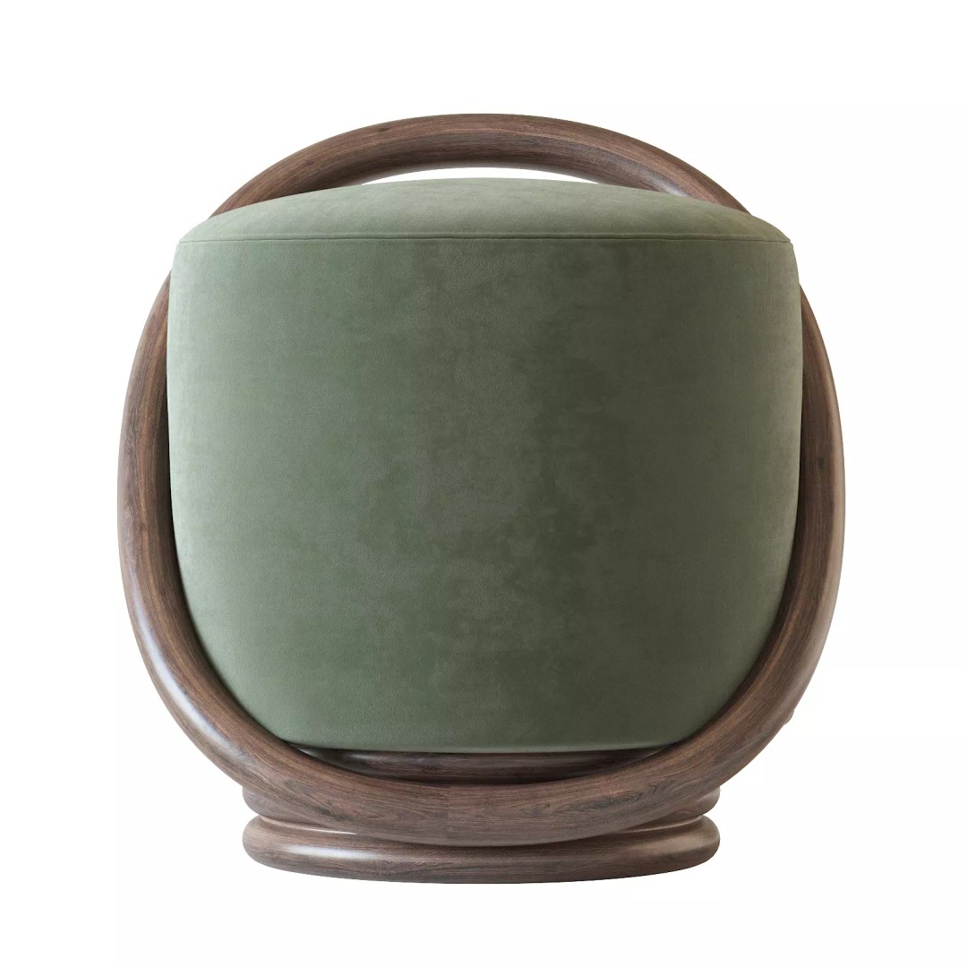 Porada Smile 3D Model – Modern Pouf with PBR Textures, FBX - View 27