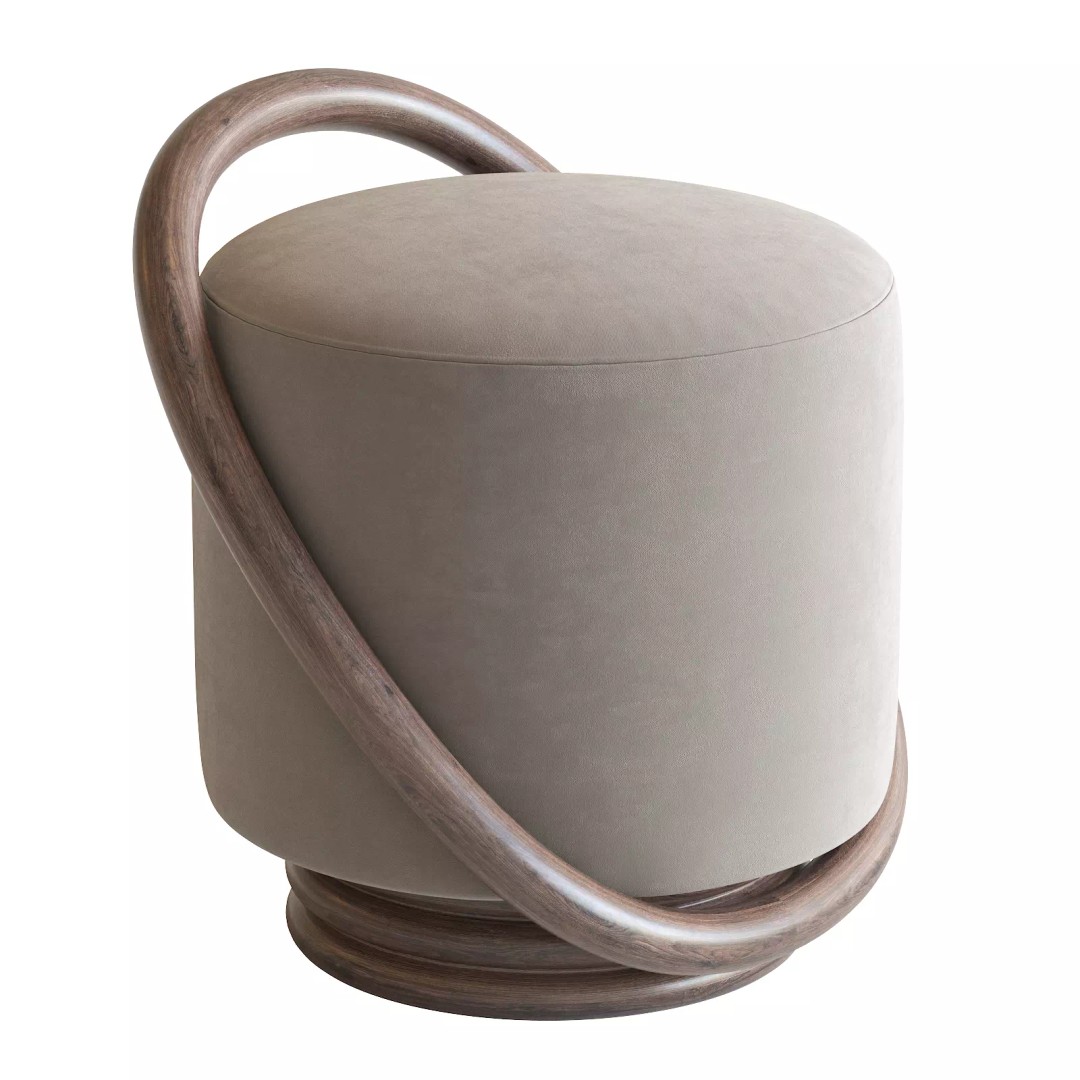 Porada Smile 3D Model – Modern Pouf with PBR Textures, FBX - View 28