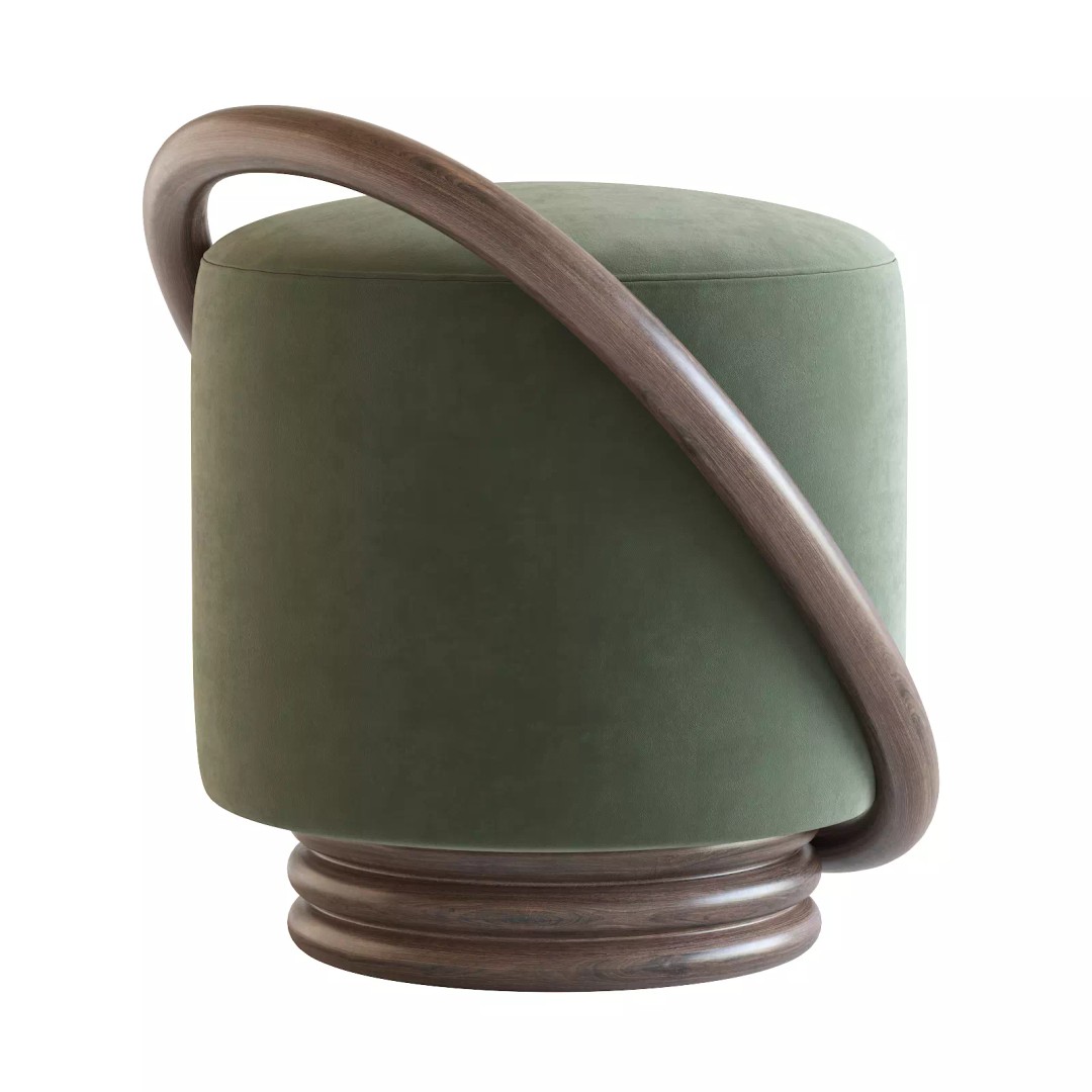 Porada Smile 3D Model – Modern Pouf with PBR Textures, FBX - View 29