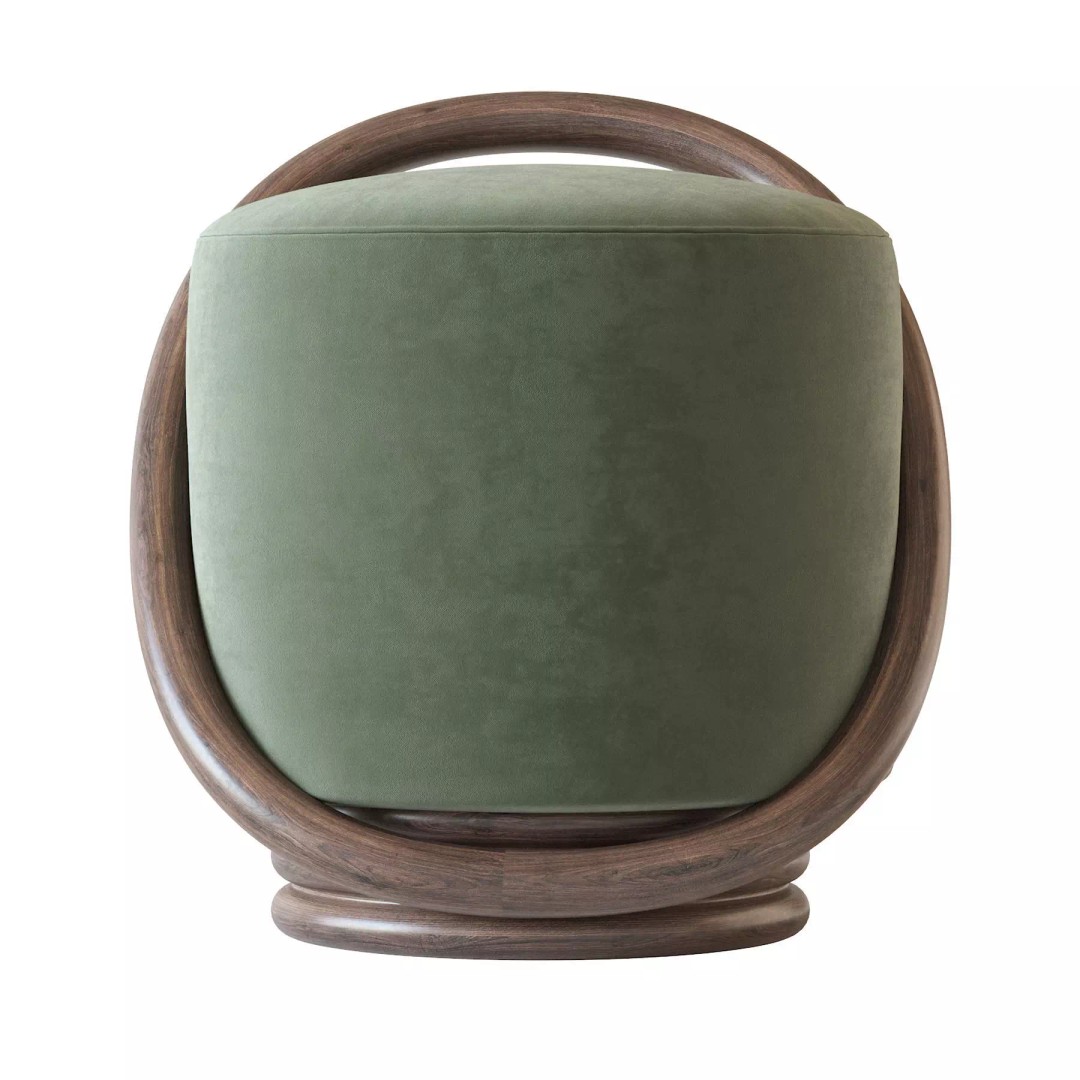 Porada Smile 3D Model – Modern Pouf with PBR Textures, FBX - View 3