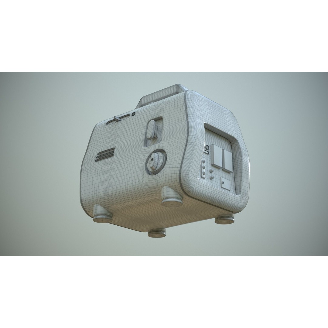 Portable Mini Generator 3D Model – Low Poly Game Ready Asset, FBX