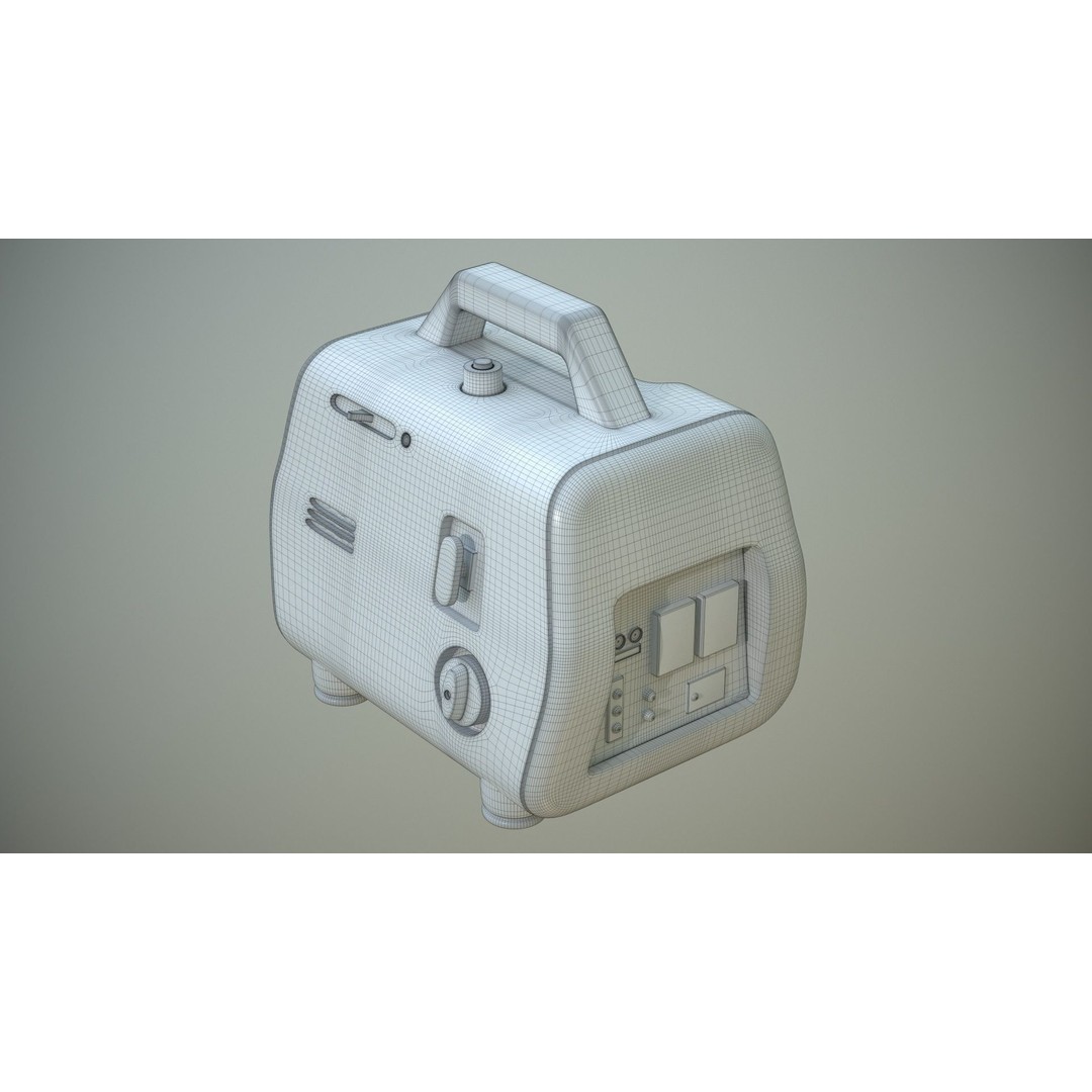 Portable Mini Generator 3D Model – Low Poly Game Ready Asset, FBX - View 16