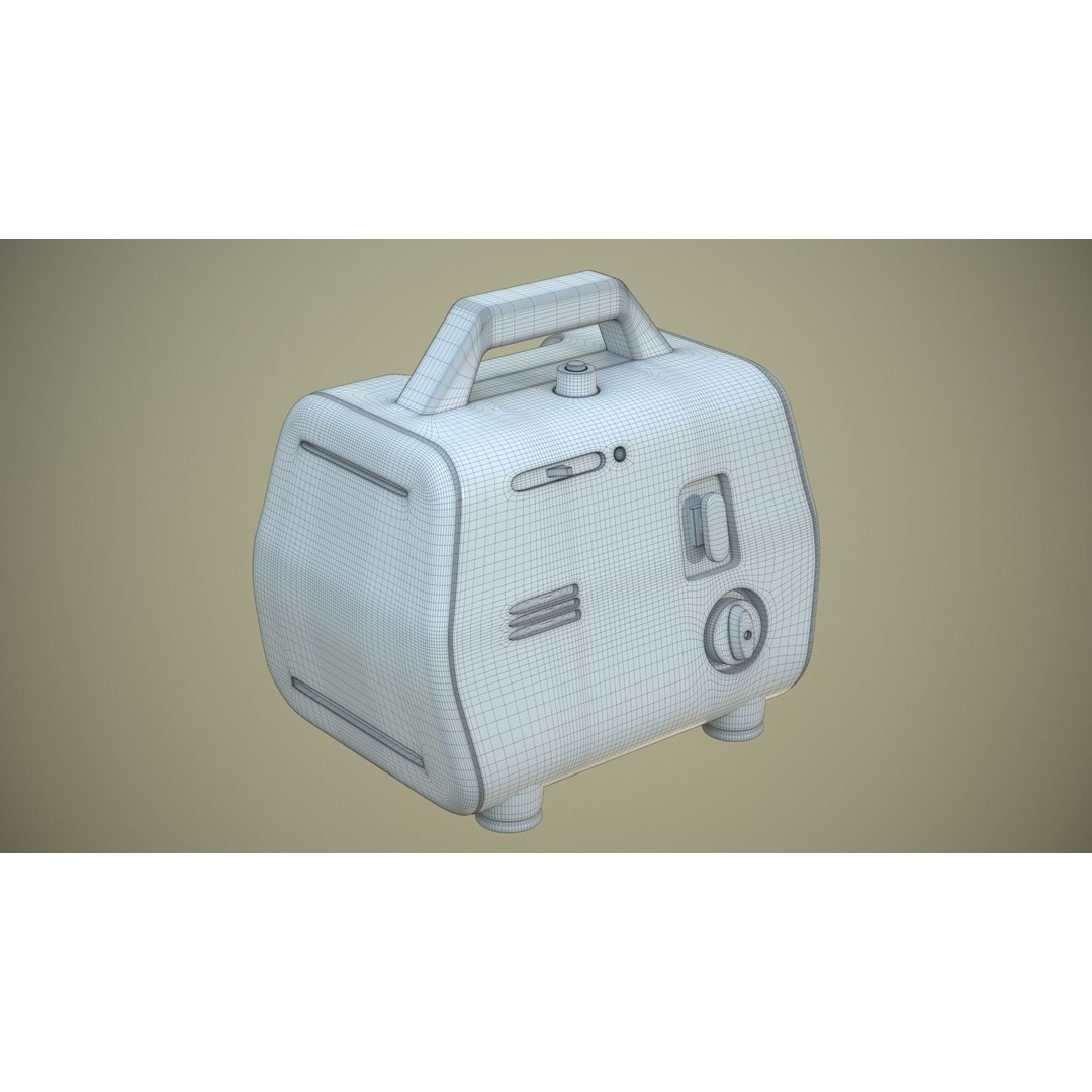 Portable Mini Generator 3D Model – Low Poly Game Ready Asset, FBX - View 17