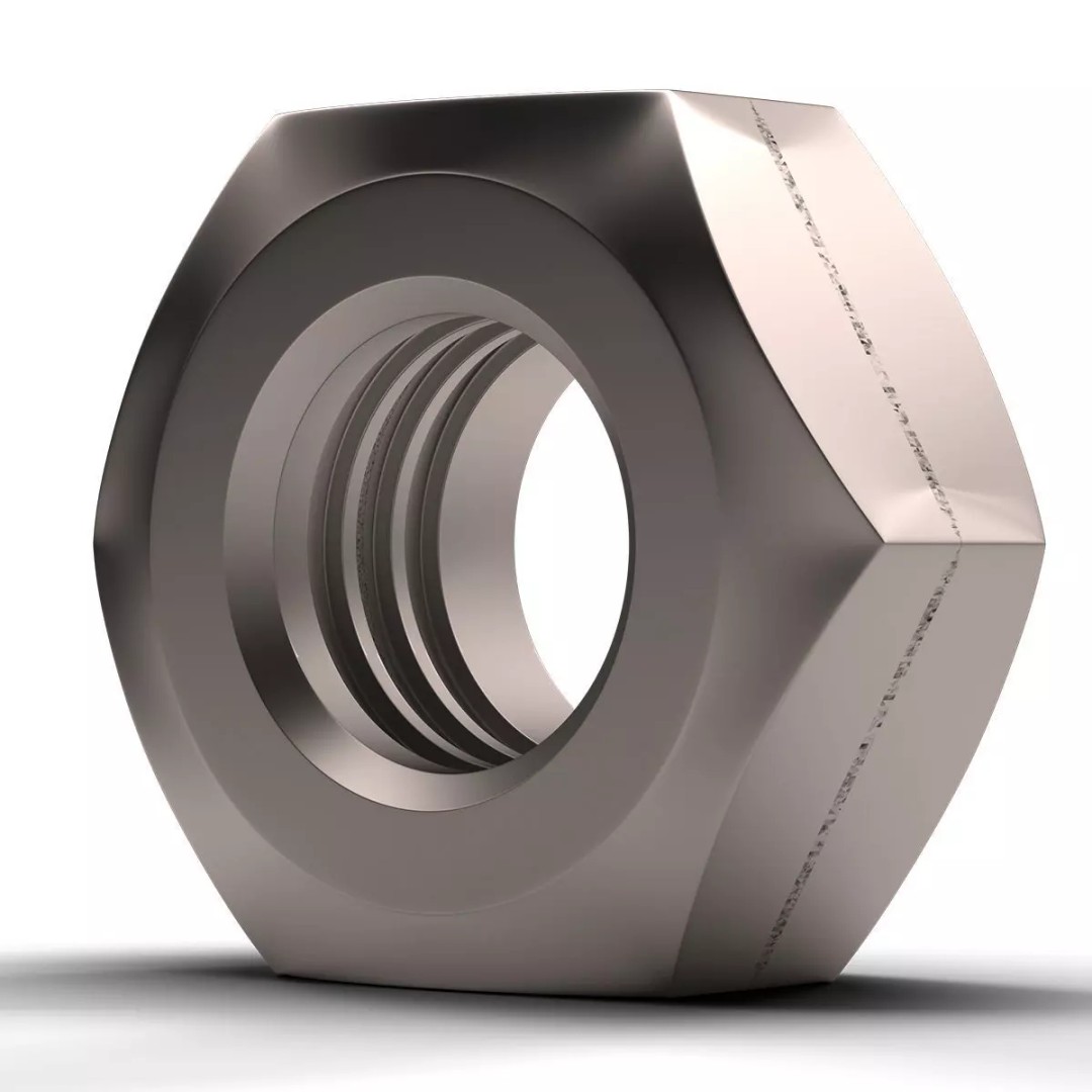 Hex Nut 3D Model – Low Poly Industrial Asset, FBX & OBJ Formats - View 2
