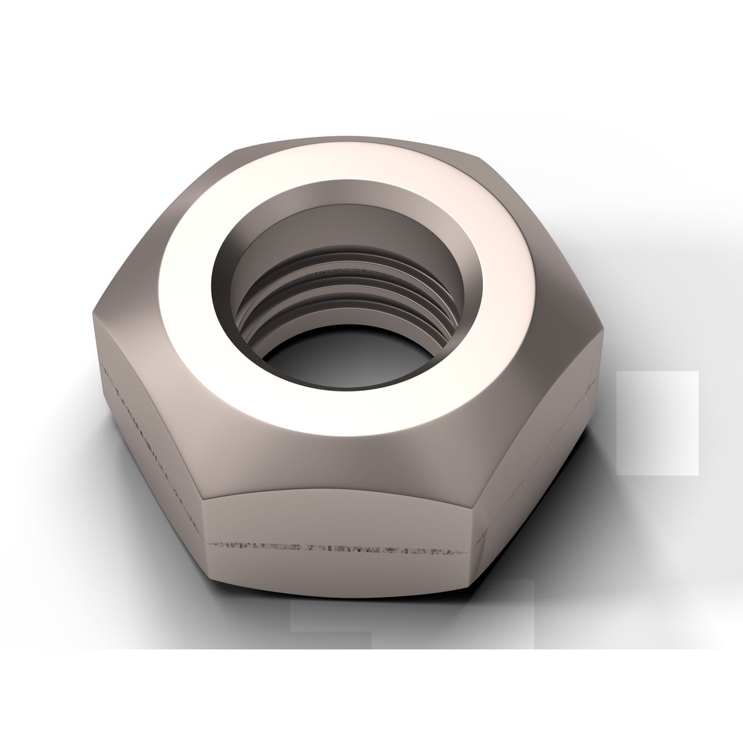 Hex Nut 3D Model – Low Poly Industrial Asset, FBX & OBJ Formats - View 3