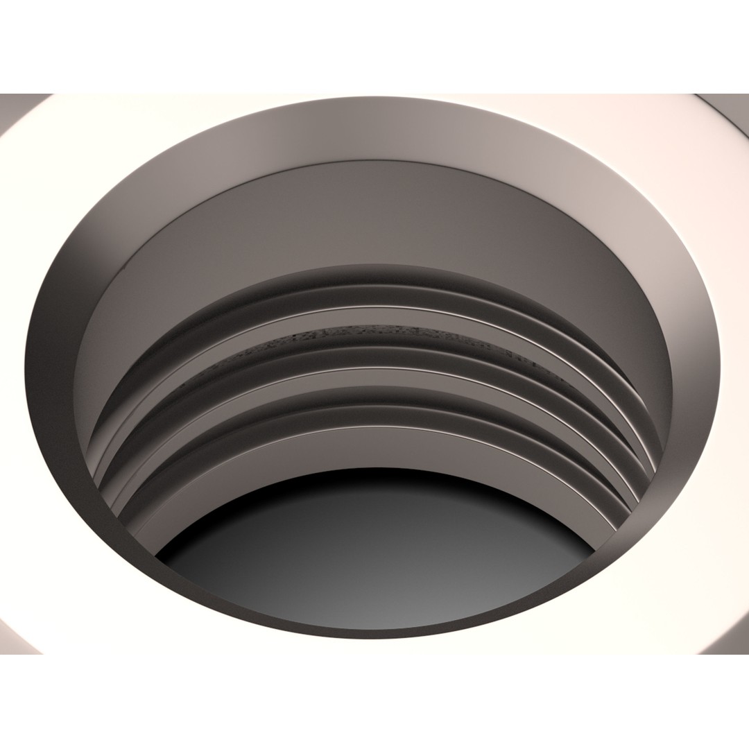 Hex Nut 3D Model – Low Poly Industrial Asset, FBX & OBJ Formats - View 7