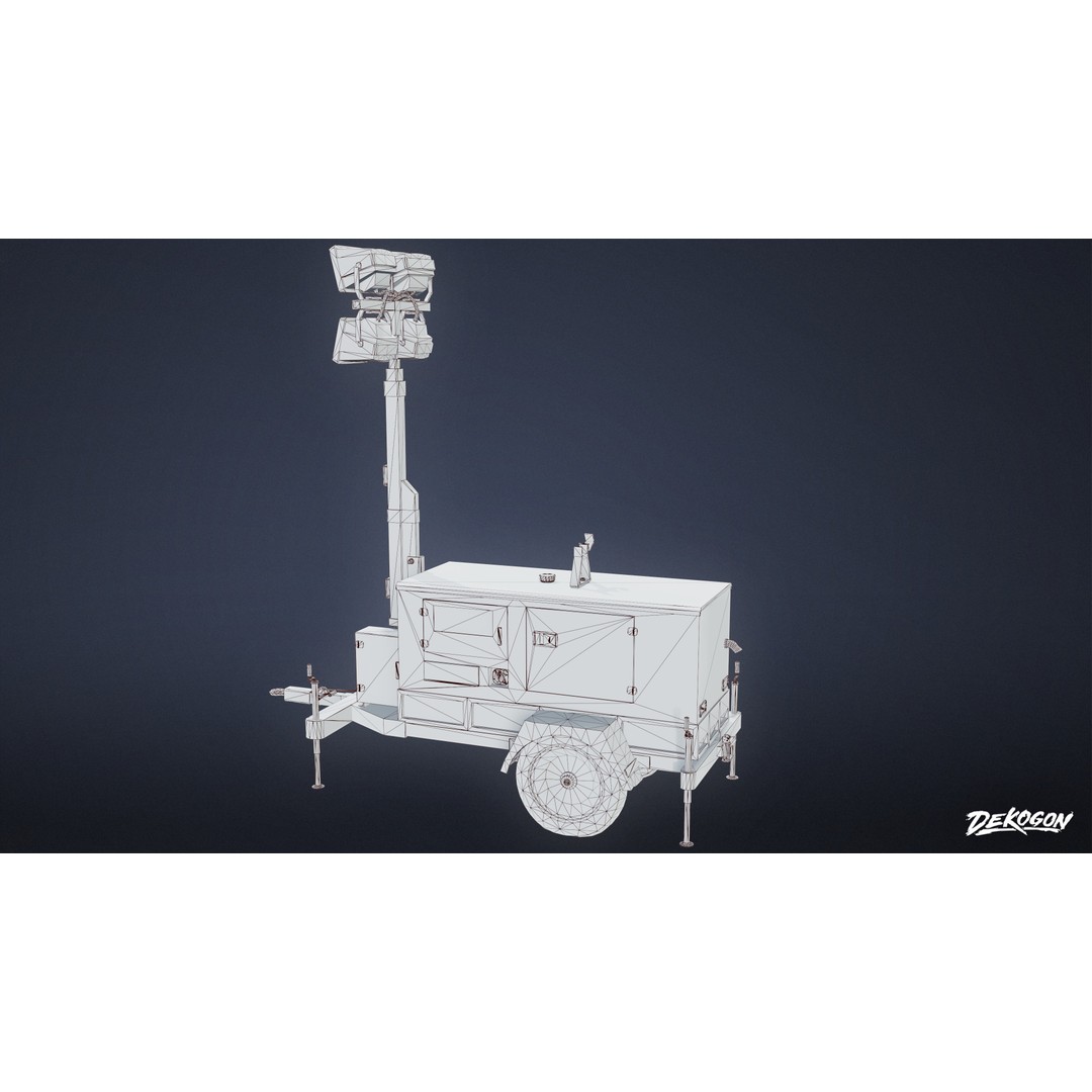 Light Generator 3D Model – Low Poly Industrial Asset, FBX