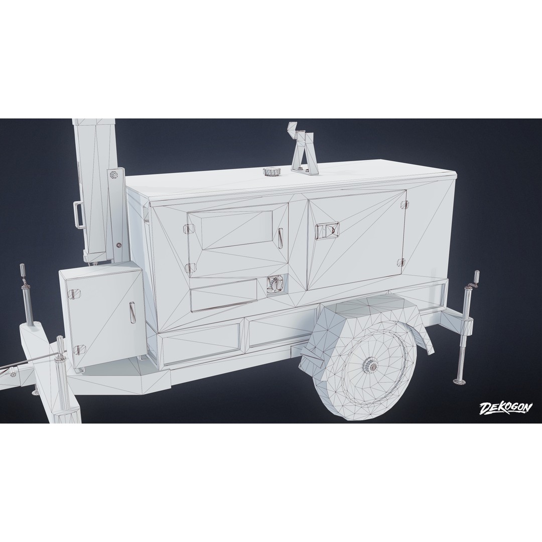 Light Generator 3D Model – Low Poly Industrial Asset, FBX - View 10