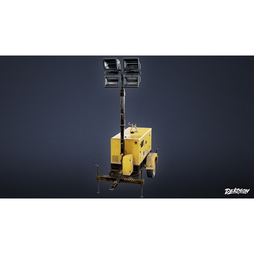 Light Generator 3D Model – Low Poly Industrial Asset, FBX - View 5