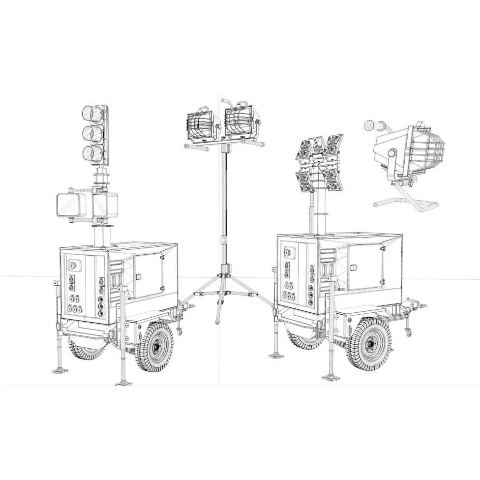 Construction Mobile Light 3D Model – High-Quality PBR Asset, FBX, OBJ - View 17