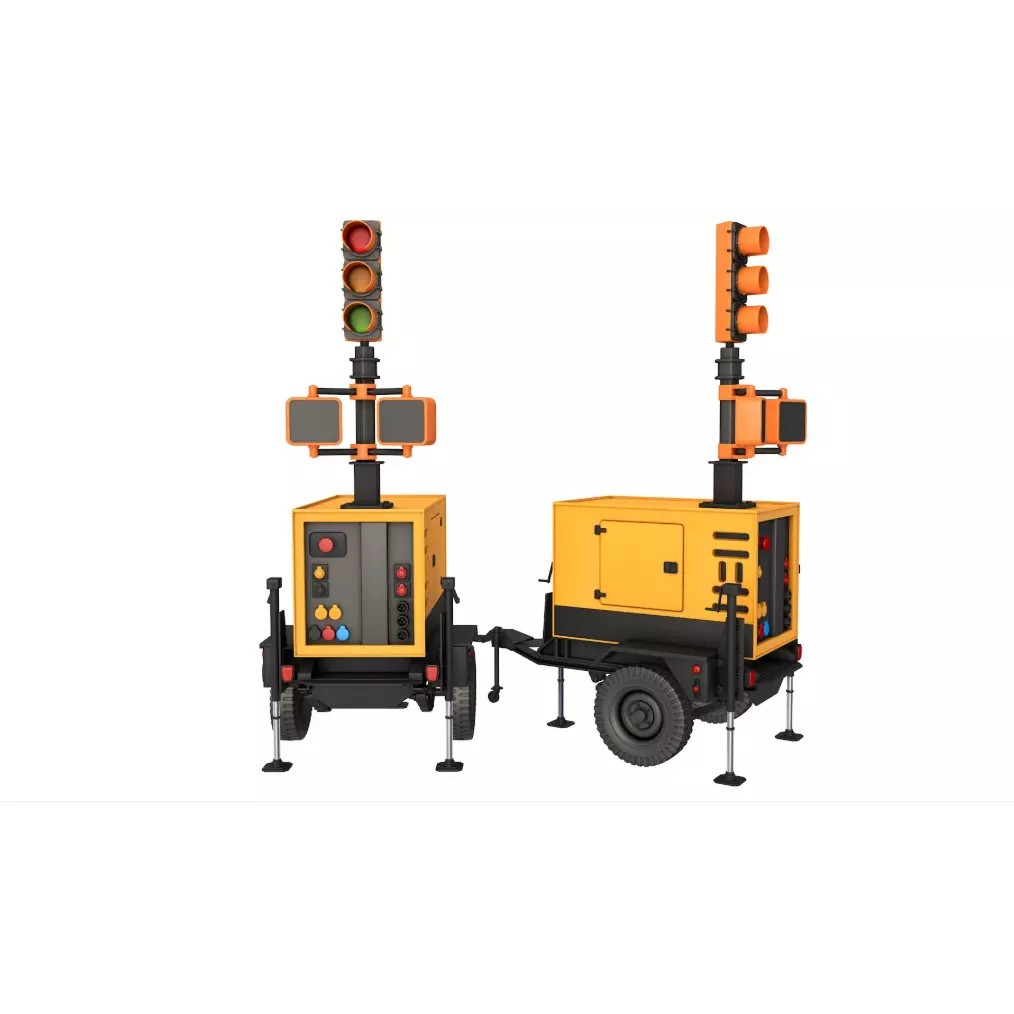 Construction Mobile Light 3D Model – High-Quality PBR Asset, FBX, OBJ - View 3