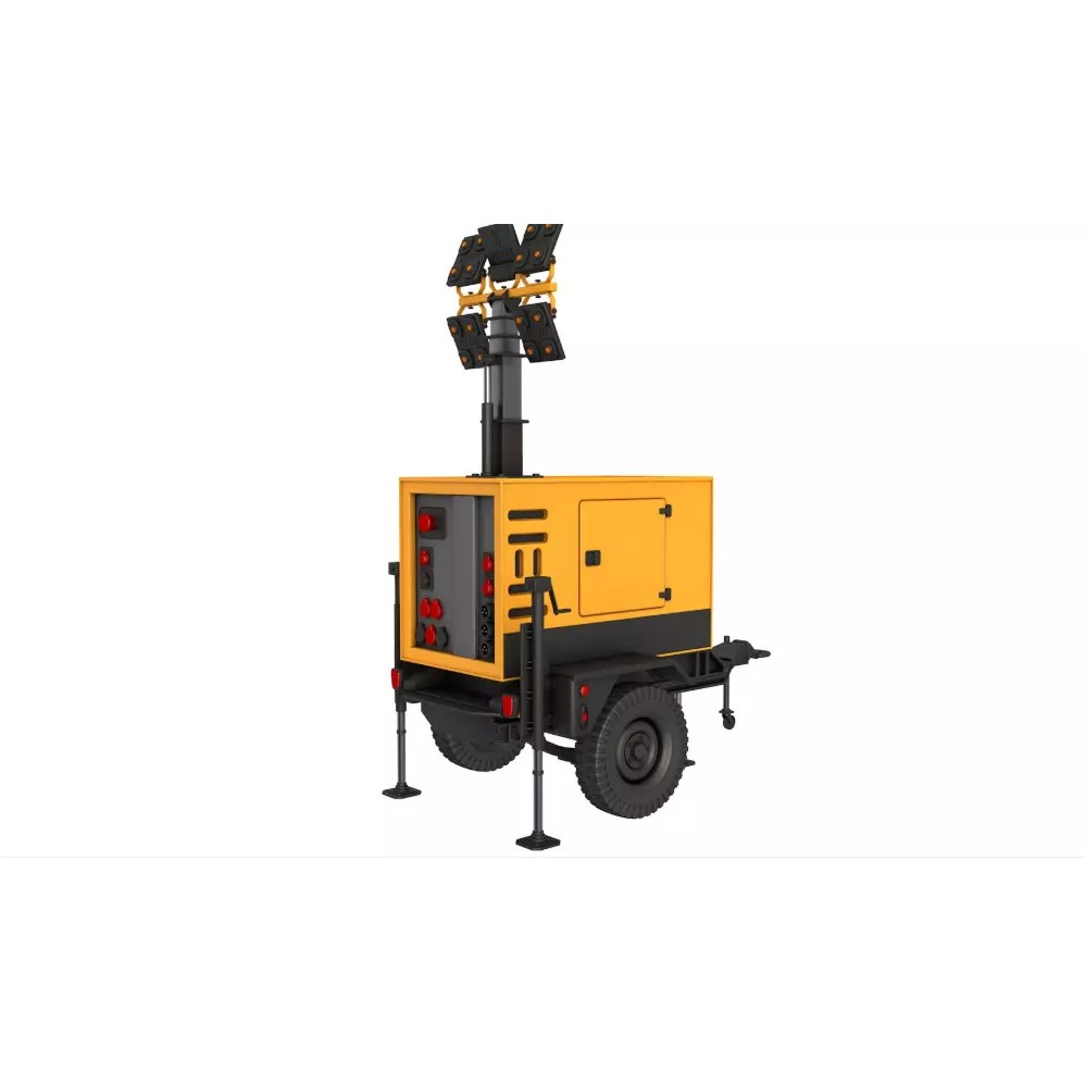 Construction Mobile Light 3D Model – High-Quality PBR Asset, FBX, OBJ - View 6