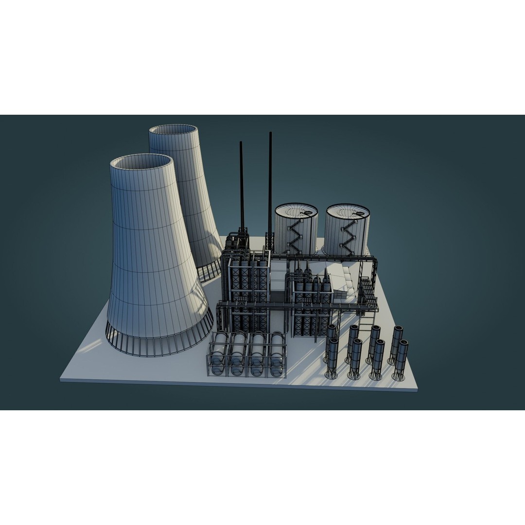 Refinery Unit 3D Model – Low Poly Game Ready Asset, PBR Textures - View 18