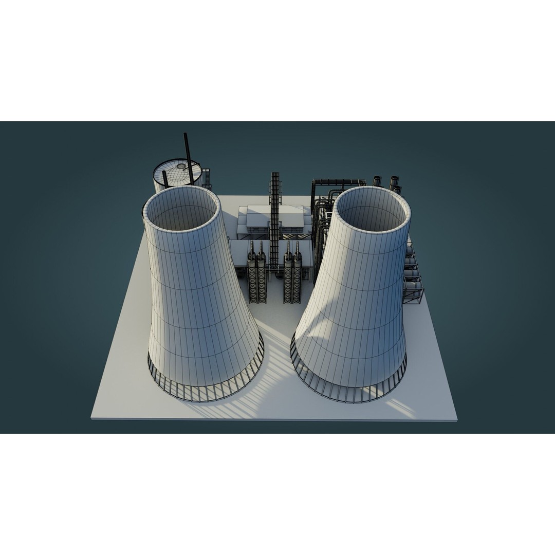Refinery Unit 3D Model – Low Poly Game Ready Asset, PBR Textures - View 22