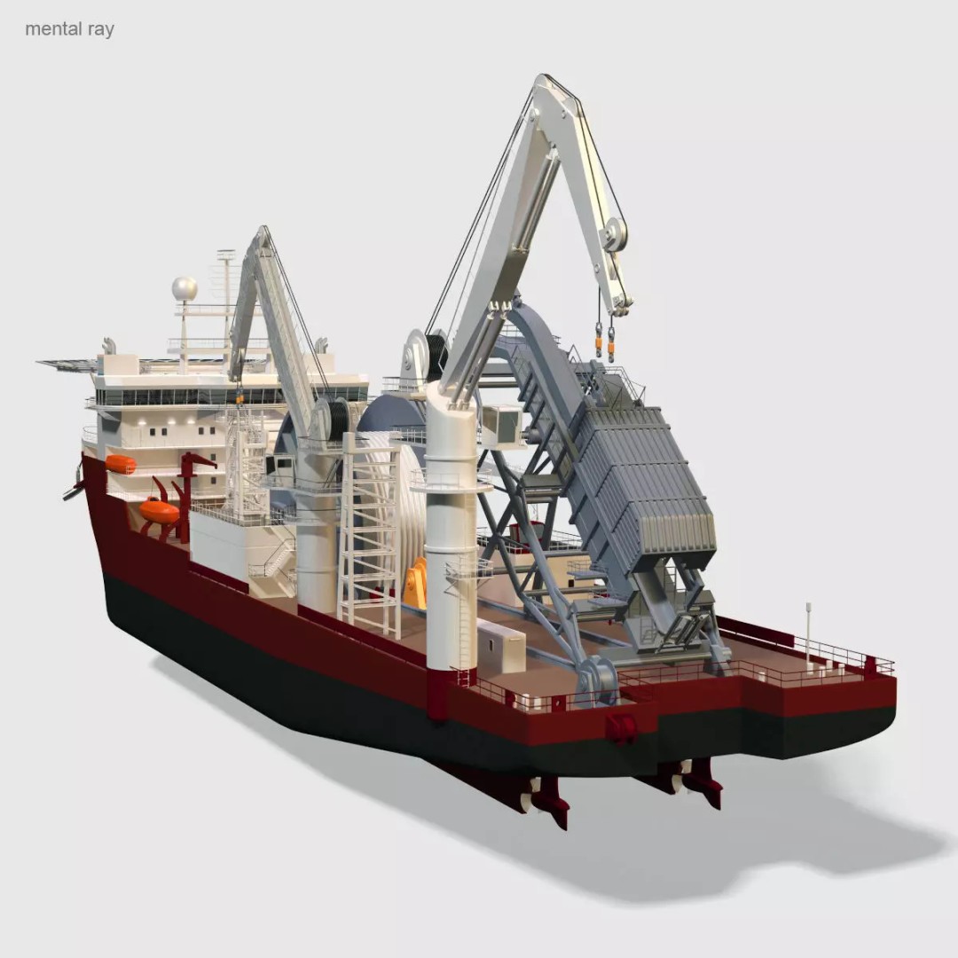 Apache II Ship 3D Model – High Poly Industrial Vessel, FBX, OBJ - View 10