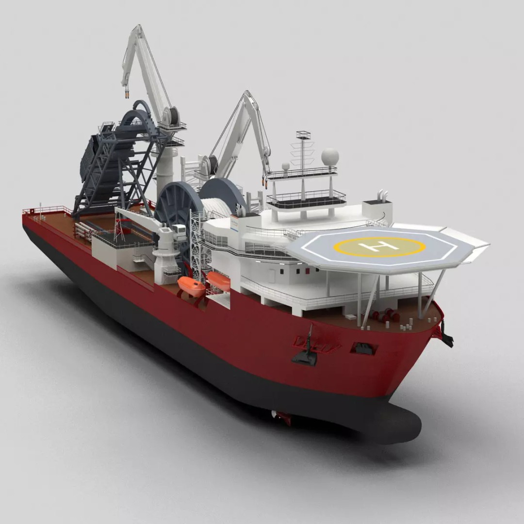 Apache II Ship 3D Model – High Poly Industrial Vessel, FBX, OBJ - View 2