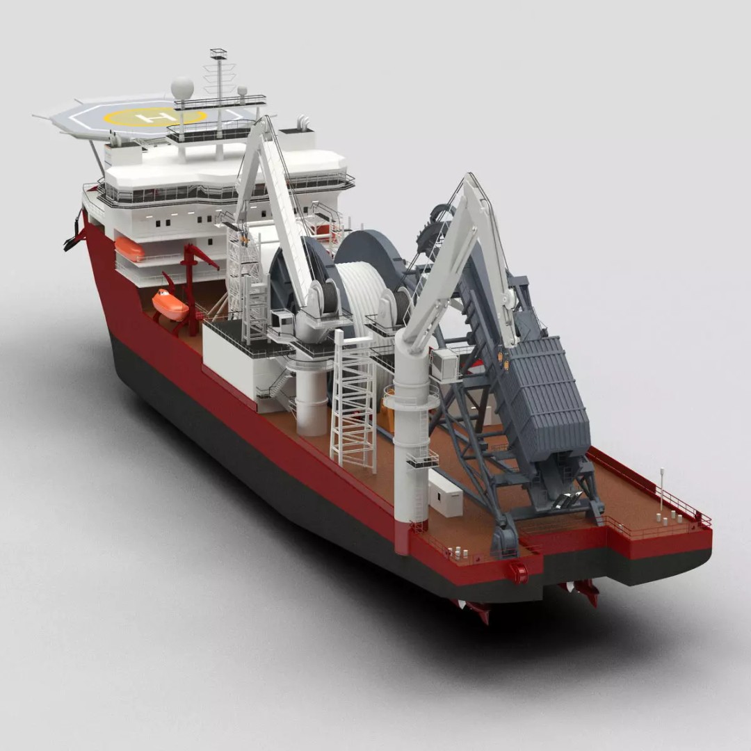 Apache II Ship 3D Model – High Poly Industrial Vessel, FBX, OBJ - View 3