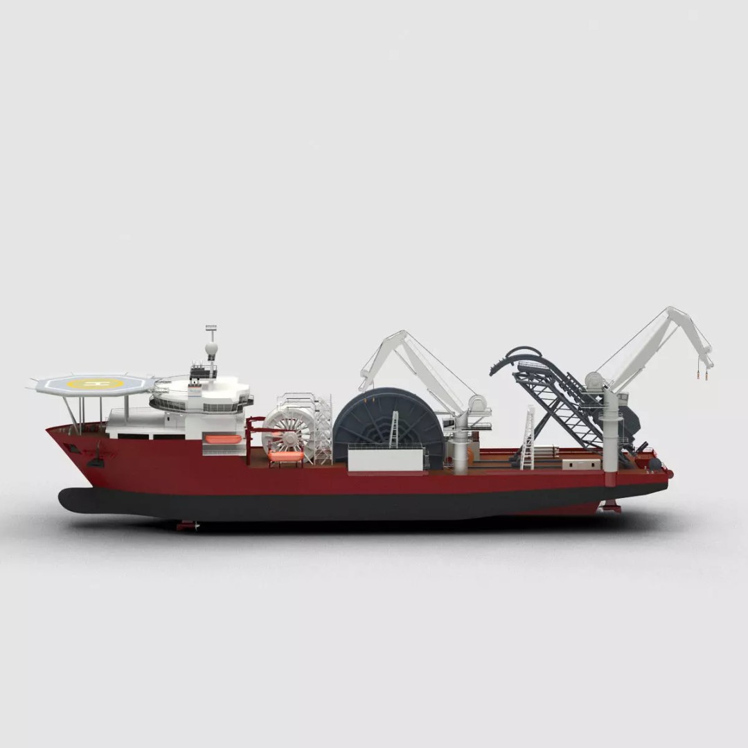 Apache II Ship 3D Model – High Poly Industrial Vessel, FBX, OBJ - View 6