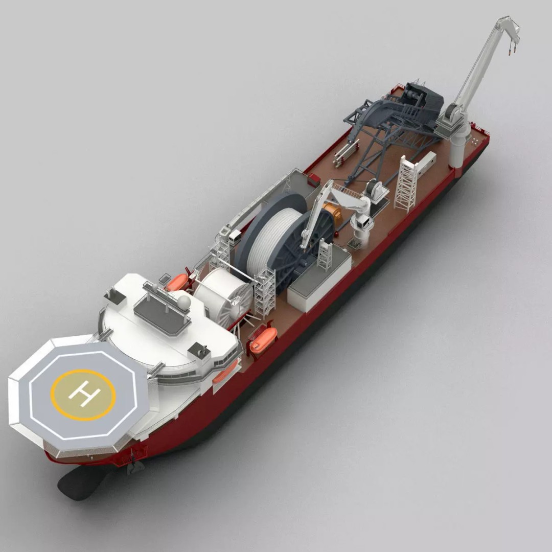 Apache II Ship 3D Model – High Poly Industrial Vessel, FBX, OBJ - View 9