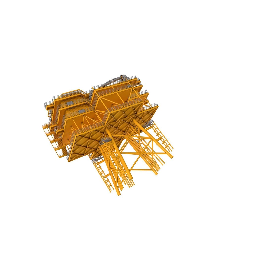 Offshore Wind Farm Substation 3D Model – High Poly Industrial Asset, FBX - View 3