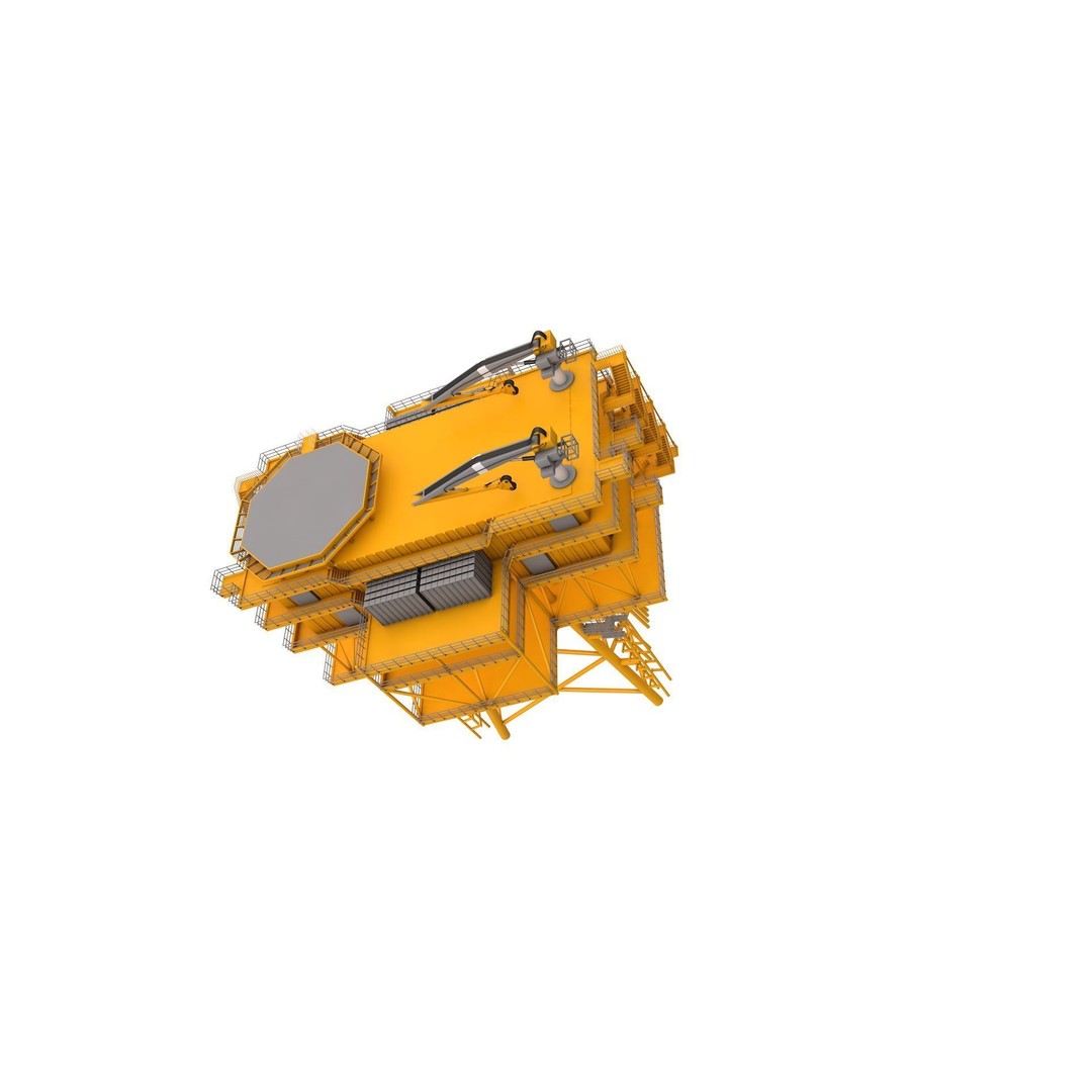 Offshore Wind Farm Substation 3D Model – High Poly Industrial Asset, FBX - View 6