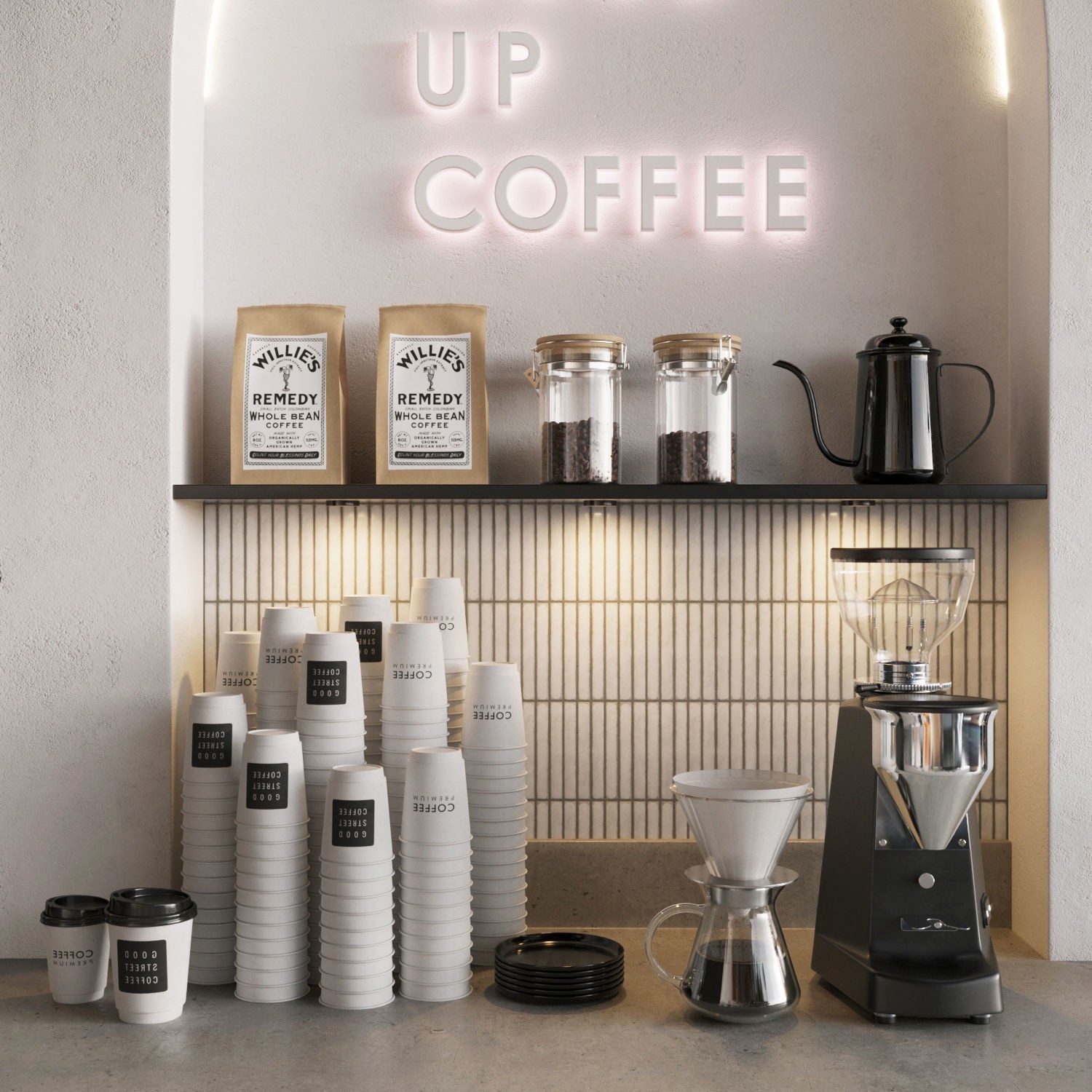 Coffeeshop 1 - High-Quality 3D Model - View 13