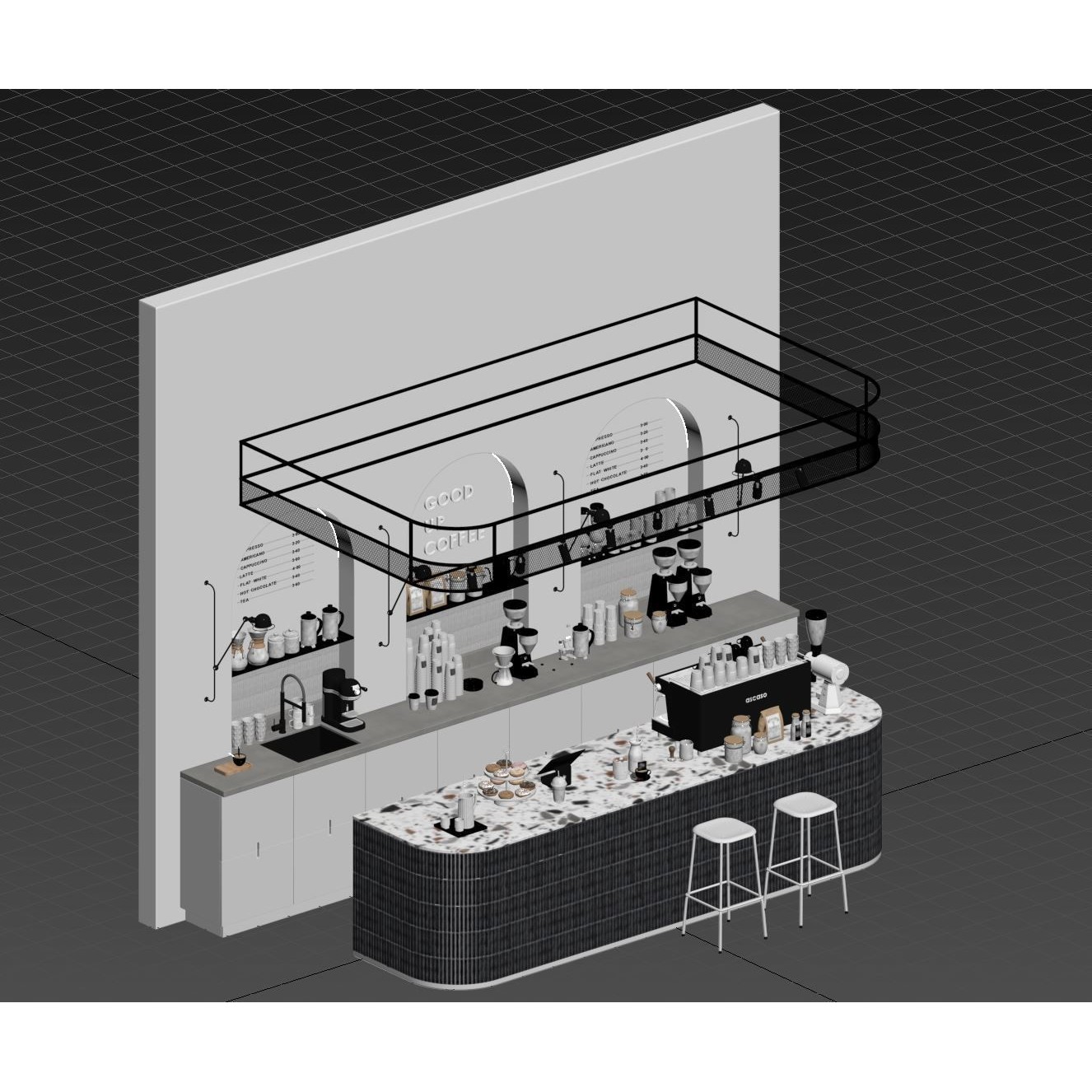 Coffeeshop 1 - High-Quality 3D Model - View 14