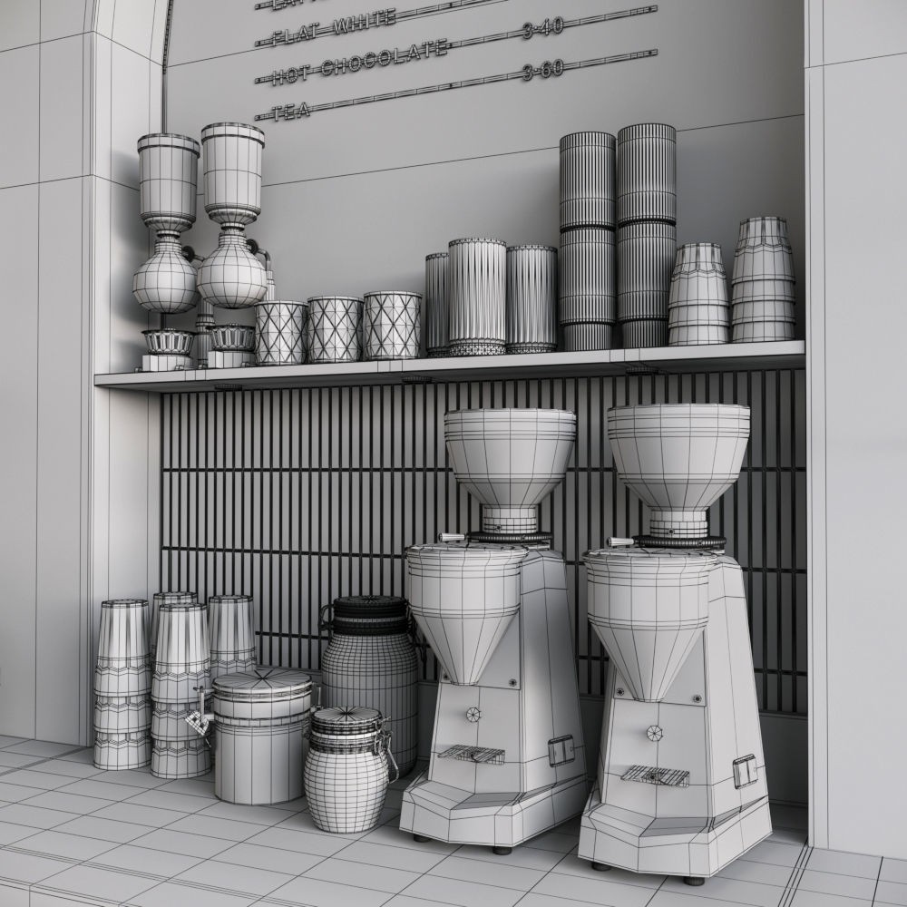 Coffeeshop 1 - High-Quality 3D Model - View 18