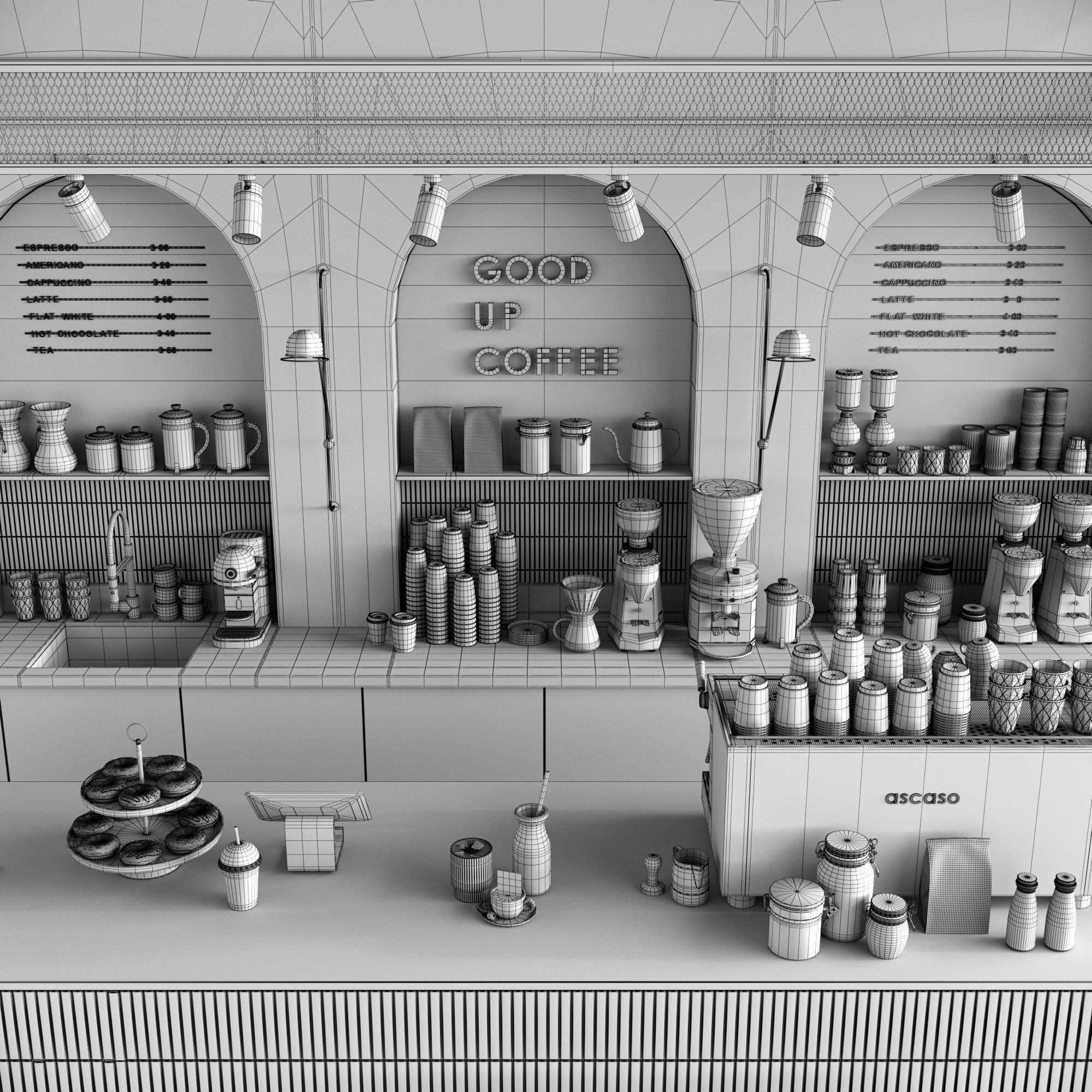 Coffeeshop 1 - High-Quality 3D Model - View 19