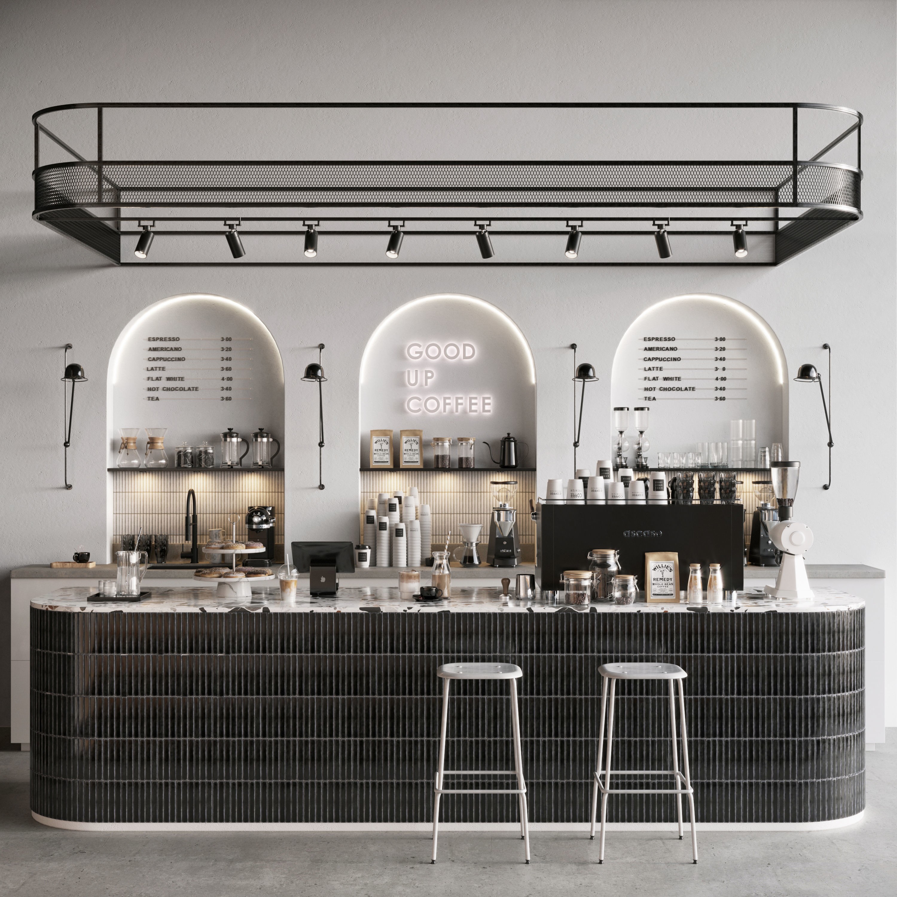 Coffeeshop 1 - High-Quality 3D Model - View 3