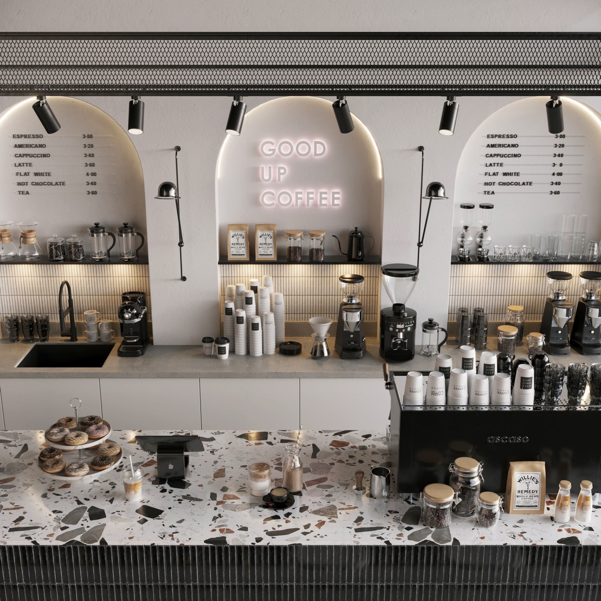 Coffeeshop 1 - High-Quality 3D Model - View 4