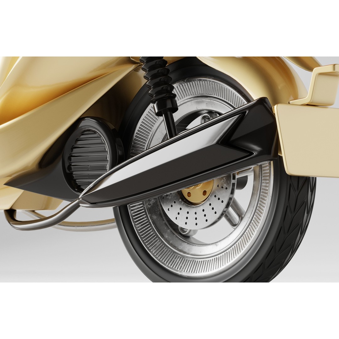 Delivery Scooter 3D Model – Low Poly Game Asset, FBX & OBJ Formats - View 13